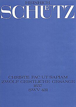 Heinrich Schütz Notenblätter Christe fac ut sapiam op.13,12 SWV431