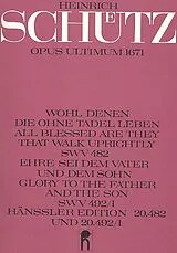Heinrich Schütz Notenblätter 2 Motetten SWV482 und SWV492/1