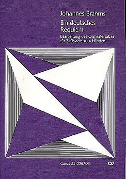 Johannes Brahms Notenblätter Ein Deutsches Requiem op.45