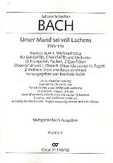 Johann Sebastian Bach Notenblätter Unser Mund sei voll des Lachens