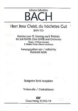 Johann Sebastian Bach Notenblätter Herr Jesu Christ du höchstes Gut BWV113