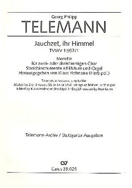 Georg Philipp Telemann Notenblätter JAUCHZET, IHR HIMMEL FUER SA CHOR