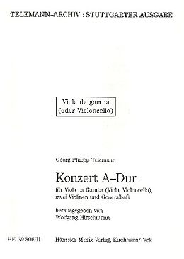 Georg Philipp Telemann Notenblätter Konzert A-Dur TWV51-A5 für
