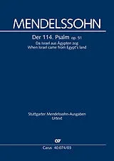 Felix Mendelssohn-Bartholdy Notenblätter Der 114. Psalm op.51