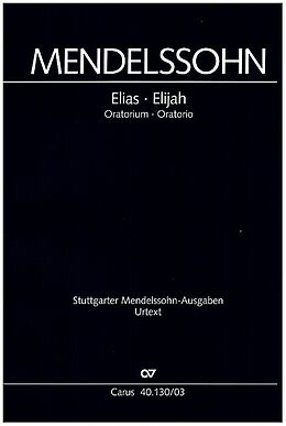 Felix Mendelssohn-Bartholdy Notenblätter Elias op.70 MWVA25