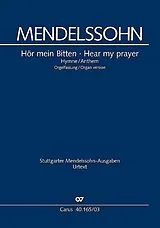 Felix Mendelssohn-Bartholdy Notenblätter Hör mein Bitten (in der Orgelfassung)