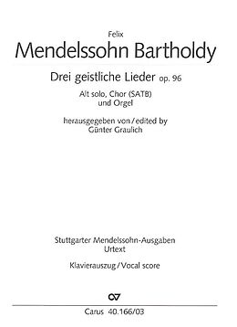 Felix Mendelssohn-Bartholdy Notenblätter 3 geistliche Lieder op.96