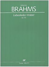 Johannes Brahms Notenblätter Liebeslieder-Walzer op.52