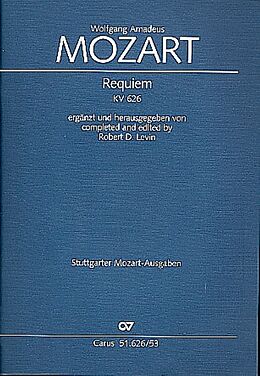 Wolfgang Amadeus Mozart Notenblätter Requiem KV626