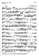 Johann Melchior Molter Notenblätter Konzert D-Dur für Klarinette und