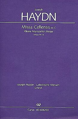 Franz Joseph Haydn Notenblätter Missa Cellensis C-Dur Hob.XXII-8