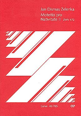 Jan Dismas Zelenka Notenblätter Motetto pro Nativitate Nr.2 ZWV172