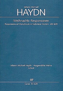 Johann Michael Haydn Notenblätter Weihnachts-Responsorien MH639