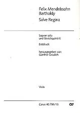 Felix Mendelssohn-Bartholdy Notenblätter Salve Regina für Sopran und