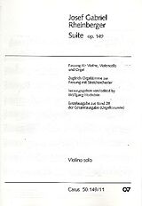 Joseph Gabriel Rheinberger Notenblätter Suite c-Moll op.149 für Violine