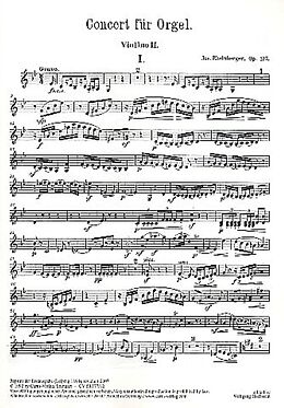 Joseph Gabriel Rheinberger Notenblätter Konzert g-Moll Nr.2 op.177