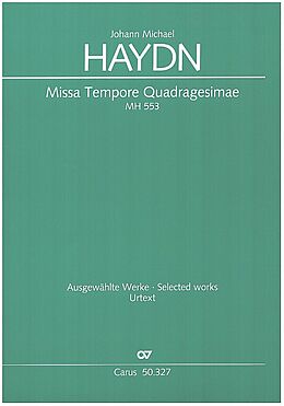 Michael Haydn Notenblätter Missa Tempore Quadragesimae MH553