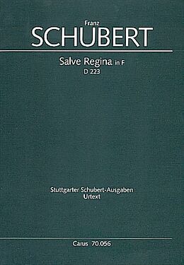 Franz Schubert Notenblätter Salve Regina F-Dur D223