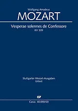 Wolfgang Amadeus Mozart Notenblätter Vesperae solennes de confessore KV339