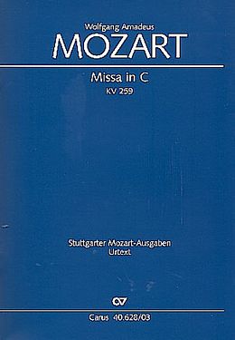 Wolfgang Amadeus Mozart Notenblätter Missa C-Dur KV259