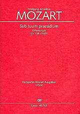 Wolfgang Amadeus Mozart Notenblätter Sub tuum praesidium KV198