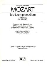 Wolfgang Amadeus Mozart Notenblätter Sub tuum praesidium KV198 (KV158b)