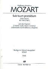 Wolfgang Amadeus Mozart Notenblätter Sub tuum praesidium KV198
