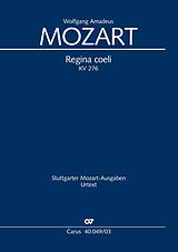 Wolfgang Amadeus Mozart Notenblätter Regina coeli KV276