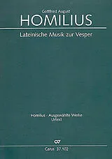Gottfried August Homilius Notenblätter Lateinische Musik zur Vesper