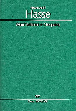 Johann Adolph Hasse Notenblätter MarcAntonio e Cleopatra