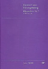 Heinrich Freiherr von Herzogenberg Notenblätter Klaviertrio c-Moll Nr.1 op.24