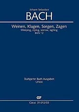 Johann Sebastian Bach Notenblätter Weinen Klagen Sorgen Zagen