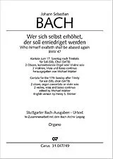Johann Sebastian Bach Notenblätter Wer sich selbst erhöhet