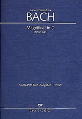 Johann Sebastian Bach Notenblätter Magnificat D-Dur BWV243