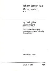 Johann Joseph Fux Notenblätter Ouverture in d N4
