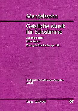 Felix Mendelssohn-Bartholdy Notenblätter Geistliche Musik für Solostimme