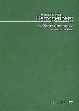 Heinrich Freiherr von Herzogenberg Notenblätter Weltliche Chormusik
