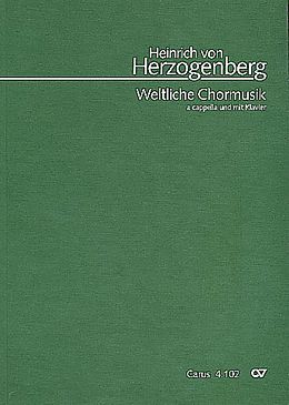 Heinrich Freiherr von Herzogenberg Notenblätter Weltliche Chormusik