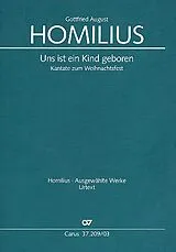 Gottfried August Homilius Notenblätter Uns ist ein Kind geboren HoWVII.13