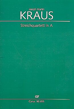 Joseph Martin Kraus Notenblätter Streichquartett A-Dur Nr.5 op.1,1 VB²185