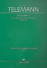 Georg Philipp Telemann Notenblätter Missa brevis über Allein Gott in der Höh sei Ehr TVWV9-2