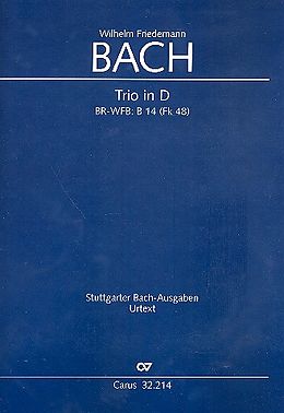 Wilhelm Friedemann Bach Notenblätter Trio D-Dur BR-WFB-B14 (Fk48)