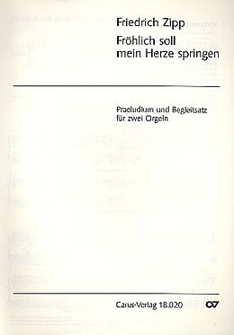 Friedrich Zipp Notenblätter FROEHLICH SOLL MEIN HERZE
