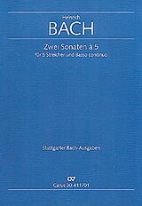 Heinrich Bach Notenblätter 2 Sonaten à 5 für 2 Violinen