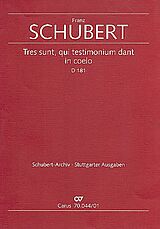Franz Schubert Notenblätter Tres sunt qui testimonium dant in coelo D181