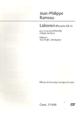 Jean Philippe Rameau Notenblätter Laboravi (Psalm 68,4)für 5 Stimmen