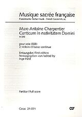 Marc Antoine Charpentier Notenblätter Canticum in nativitatem Domini H393