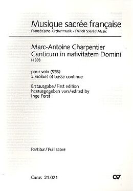 Marc Antoine Charpentier Notenblätter Canticum in nativitatem Domini H393