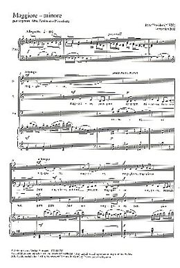 Józef Swider Notenblätter Maggiore - Minore für Sopran, Alt