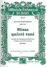 Johann Ernst Eberlin Notenblätter Missa quinti toni